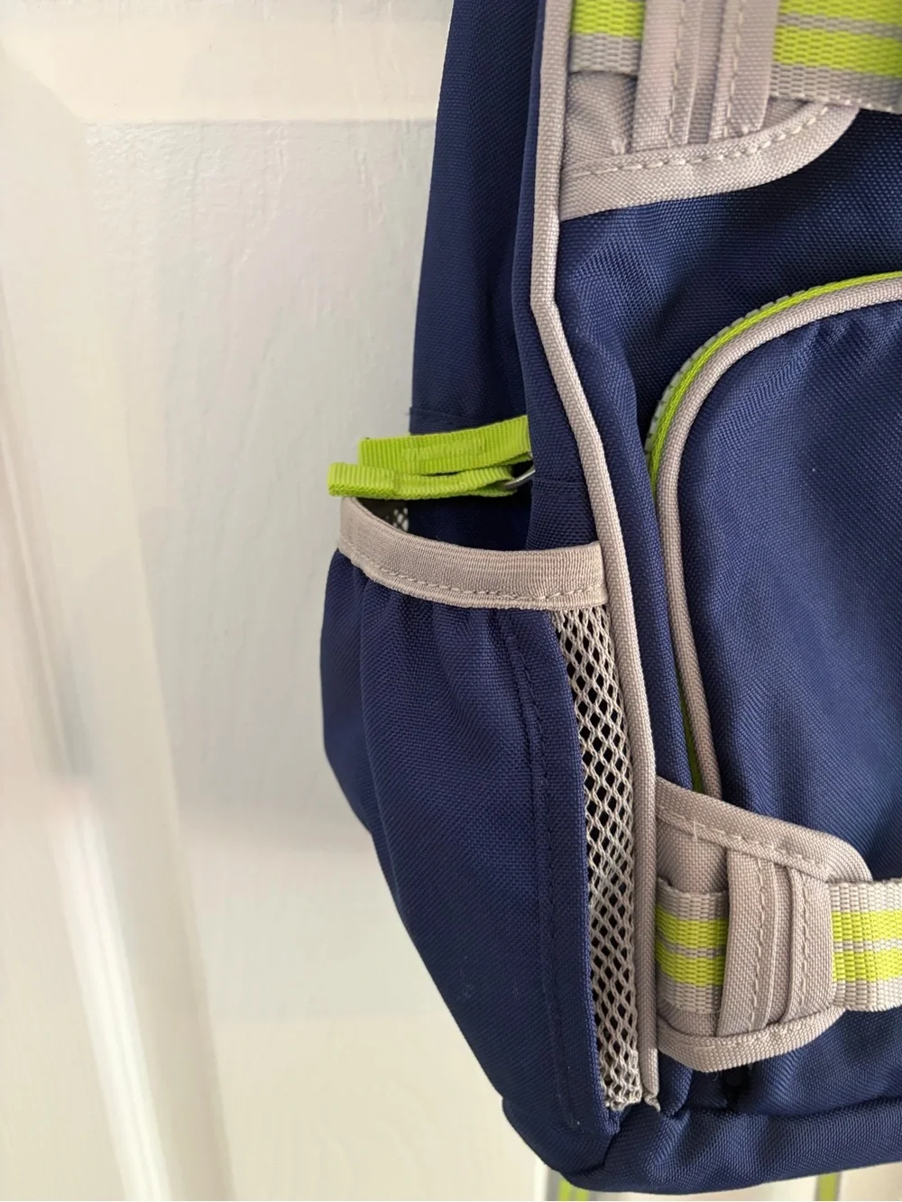 Pottery Barn Kids - Small - Navy With Grey and Lime Accent Kids Backpack